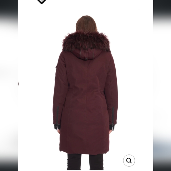 WOMEN'S VEGAN DOWN (RECYCLED) LONG PARKA, GRAPE - Picture 5 of 7